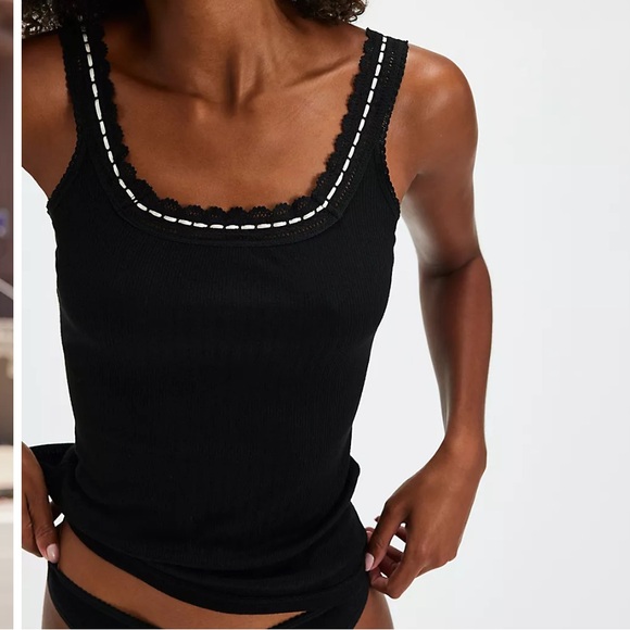 Free People Tops - Free People Only You Pointelle Tank Top in Black NWOT Retail $38. size Small